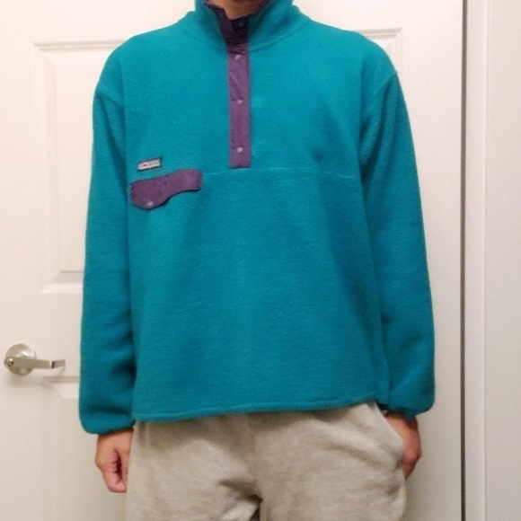 PATAGONIA Fleece Snap-T Turquoise Pullover (US L) - Picture 3 of 3